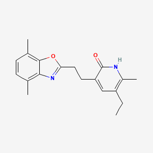 3-(2-(4,7-Dimethylbenzoxazol-2-yl)ethyl)-5-ethyl-6-methylpyridin-2(1H)-one