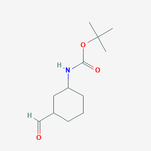 molecular formula C12H21NO3 B8767006 tert-Butyl N-(3-formylcyclohexyl)carbamate 