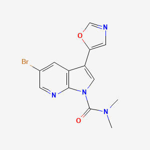 1H-Pyrrolo[2,3-b]pyridine-1-carboxamide, 5-bromo-N,N-dimethyl-3-(5-oxazolyl)-