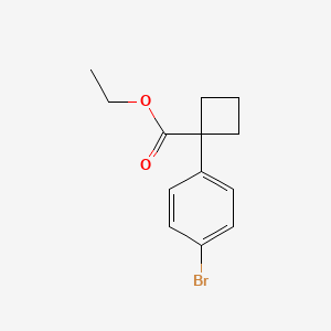molecular formula C13H15BrO2 B8767163 ETHYL 1-(4-BROMOPHENYL)CYCLOBUTANE-1-CARBOXYLATE 