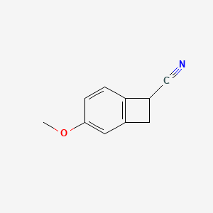 molecular formula C10H9NO B8767187 3-Methoxybicyclo[4.2.0]octa-1,3,5-triene-7-carbonitrile CAS No. 56437-05-9