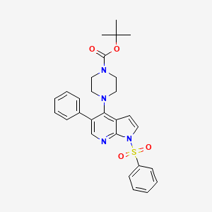 tert-Butyl 4-(5-phenyl-1-(phenylsulfonyl)-1H-pyrrolo[2,3-b]pyridin-4-yl)piperazine-1-carboxylate