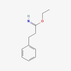 molecular formula C11H15NO B8767209 3-Phenylpropionimidic acid ethyl ester 