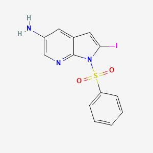 2-iodo-1-(phenylsulfonyl)-1H-pyrrolo[2,3-b]pyridin-5-amine