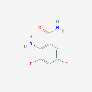 molecular formula C7H6F2N2O B8767331 2-Amino-3,5-difluorobenzamide 