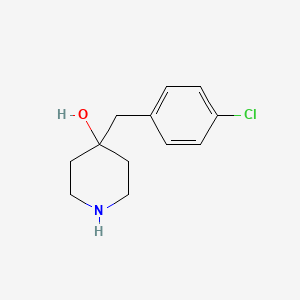 molecular formula C12H16ClNO B8767359 4-[(4-Chlorophenyl)methyl]piperidin-4-ol CAS No. 83072-21-3