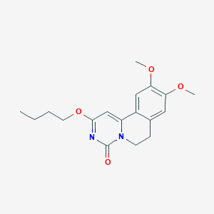 molecular formula C18H22N2O4 B8767428 2-butoxy-9,10-dimethoxy-6,7-dihydro-4H-pyrimido[6,1-a]isoquinolin-4-one 