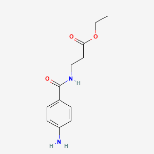 molecular formula C12H16N2O3 B8767433 3-(4-Aminobenzoylamino)propionic acid ethyl ester 