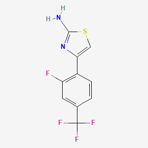 molecular formula C10H6F4N2S B8767446 4-(2-Fluoro-4-(trifluoromethyl)phenyl)thiazol-2-amine 