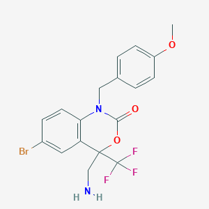 4-(aminomethyl)-6-bromo-1-(4-methoxybenzyl)-4-(trifluoromethyl)-1,4-dihydro-2H-3,1-benzoxazin-2-one