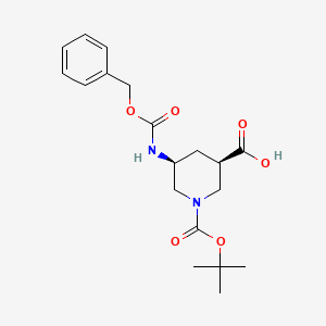 (3R,5S)-5-{[(benzyloxy)carbonyl]amino}-1-[(tert-butoxy)carbonyl]piperidine-3-carboxylic acid