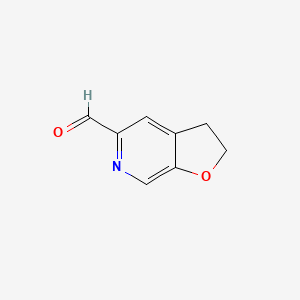 molecular formula C8H7NO2 B8767504 2,3-Dihydrofuro[2,3-c]pyridine-5-carbaldehyde 