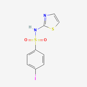 molecular formula C9H7IN2O2S2 B8767514 4-Iodo-N-(thiazol-2-yl)benzenesulfonamide 