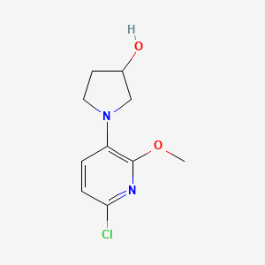 molecular formula C10H13ClN2O2 B8767547 1-(6-Chloro-2-methoxypyridin-3-yl)pyrrolidin-3-ol 
