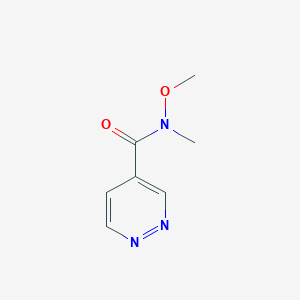 molecular formula C7H9N3O2 B8767582 N-Methoxy-N-methylpyridazine-4-carboxamide CAS No. 823189-69-1