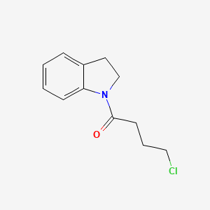 molecular formula C12H14ClNO B8767682 4-Chloro-1-(2,3-dihydro-1H-indol-1-yl)butan-1-one 