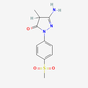 5-Amino-2,4-dihydro-4-methyl-2-[4-(methylsulphonyl)phenyl]-3h-pyrazol-3-one
