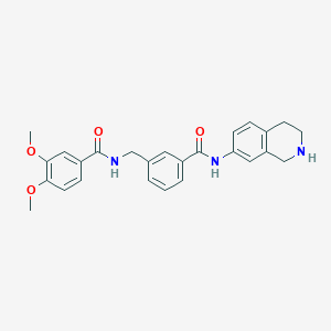 Benzamide, 3,4-dimethoxy-N-[[3-[[(1,2,3,4-tetrahydro-7-isoquinolinyl)amino]carbonyl]phenyl]methyl]-