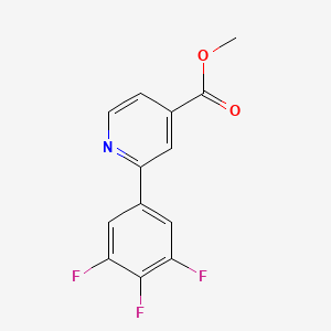 molecular formula C13H8F3NO2 B8767806 Methyl 2-(3,4,5-trifluorophenyl)isonicotinate 