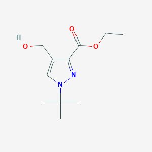molecular formula C11H18N2O3 B8767836 Ethyl 1-(tert-butyl)-4-(hydroxymethyl)-1H-pyrazole-3-carboxylate CAS No. 1374258-07-7