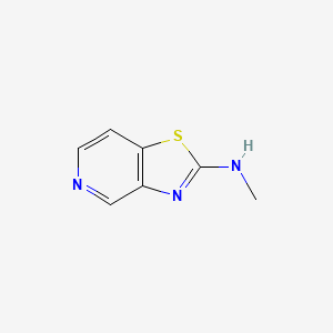 molecular formula C7H7N3S B8768089 Thiazolo[4,5-c]pyridin-2-amine, N-methyl- CAS No. 62638-74-8