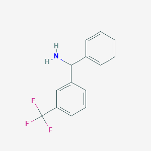 molecular formula C14H12F3N B8768110 Phenyl(3-(trifluoromethyl)phenyl)methanamine 