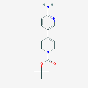 molecular formula C15H21N3O2 B8768138 tert-Butyl 6-amino-5',6'-dihydro-[3,4'-bipyridine]-1'(2'H)-carboxylate 