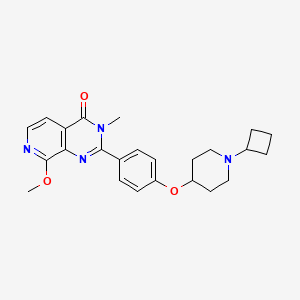 molecular formula C24H28N4O3 B8768226 Pyrido[3,4-d]pyrimidin-4(3H)-one, 2-[4-[(1-cyclobutyl-4-piperidinyl)oxy]phenyl]-8-methoxy-3-methyl- 