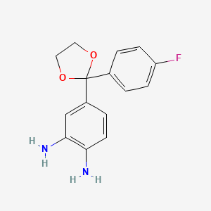 4-[2-(4-Fluorophenyl)-1,3-dioxolan-2-yl]benzene-1,2-diamine