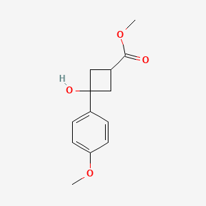 Methyl 3-hydroxy-3-(4-methoxyphenyl)cyclobutanecarboxylate