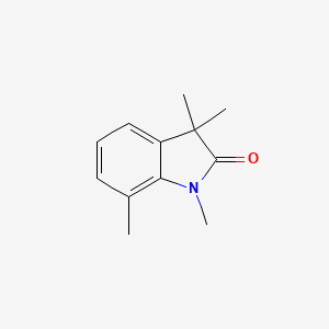 molecular formula C12H15NO B8768357 1,3,3,7-Tetramethylindolin-2-one 