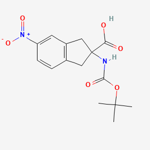 2-[[(1,1-Dimethylethoxy)carbonyl]amino]-2,3-dihydro-5-nitro-1H-indene-2-carboxylic acid