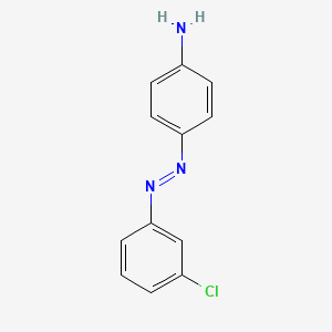 4-[2-(3-Chlorophenyl)diaz-1-enyl]aniline