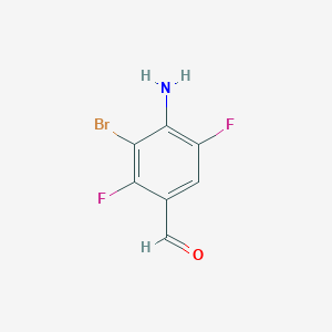 molecular formula C7H4BrF2NO B8768410 4-Amino-3-bromo-2,5-difluorobenzaldehyde CAS No. 112279-63-7
