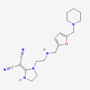 Propanedinitrile, 2-[1-[2-[[[5-(1-piperidinylmethyl)-2-furanyl]methyl]amino]ethyl]-2-imidazolidinylidene]-