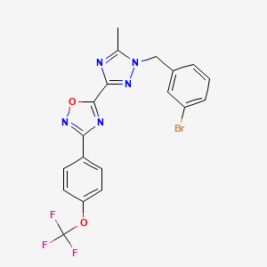 5-(1-(3-bromobenzyl)-5-methyl-1H-1,2,4-triazol-3-yl)-3-(4-(trifluoromethoxy)phenyl)-1,2,4-oxadiazole