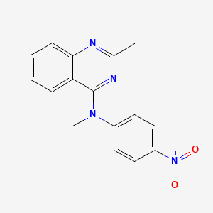molecular formula C16H14N4O2 B8768610 N,2-dimethyl-N-(4-nitrophenyl)quinazolin-4-amine CAS No. 827031-34-5