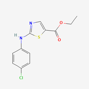 molecular formula C12H11ClN2O2S B8768647 Ethyl 2-(4-chlorophenylamino)-5-thiazolecarboxylate CAS No. 855531-18-9