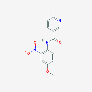 molecular formula C15H15N3O4 B8768650 N-(4-Ethoxy-2-nitrophenyl)-6-methylnicotinamide CAS No. 352228-58-1