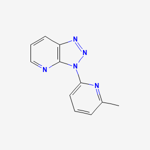 molecular formula C11H9N5 B8768720 3-(6-Methylpyridin-2-yl)-3H-[1,2,3]triazolo[4,5-b]pyridine CAS No. 62052-29-3