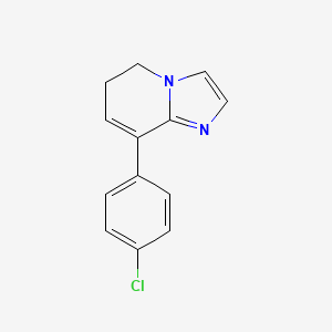 molecular formula C13H11ClN2 B8768748 8-(4-Chlorophenyl)-5,6-dihydroimidazo[1,2-a]pyridine CAS No. 104271-30-9