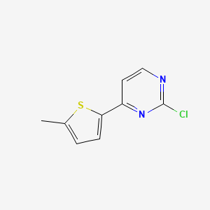 molecular formula C9H7ClN2S B8768753 2-Chloro-4-(5-methylthiophen-2-yl)pyrimidine 