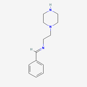 molecular formula C13H19N3 B8768758 Piperazine, 1-(2-benzylideneaMinoethyl)- (6CI) 