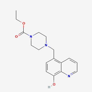 molecular formula C17H21N3O3 B8768832 Ethyl 4-[(8-hydroxyquinolin-5-yl)methyl]piperazine-1-carboxylate 