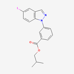 molecular formula C18H17IN2O2 B8768864 Isobutyl 3-(5-iodo-1H-indazol-1-yl)benzoate 
