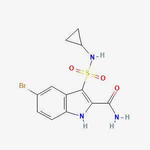 5-bromo-3-[(cyclopropylamino)sulfonyl]-1H-Indole-2-carboxamide