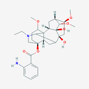 molecular formula C30H42N2O7 B087689 Puberanidine CAS No. 11033-64-0