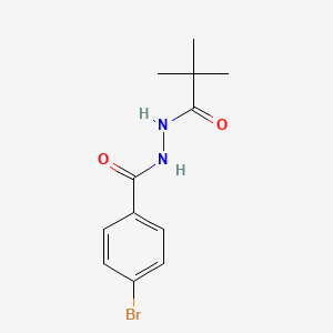 4-bromo-N'-(2,2-dimethylpropanoyl)benzohydrazide