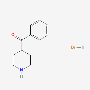 molecular formula C12H16BrNO B8769073 Phenyl(piperidin-4-yl)methanone hydrobromide 