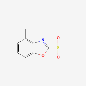 molecular formula C9H9NO3S B8769237 4-Methyl-2-(methylsulfonyl)-1,3-benzoxazole CAS No. 791594-86-0